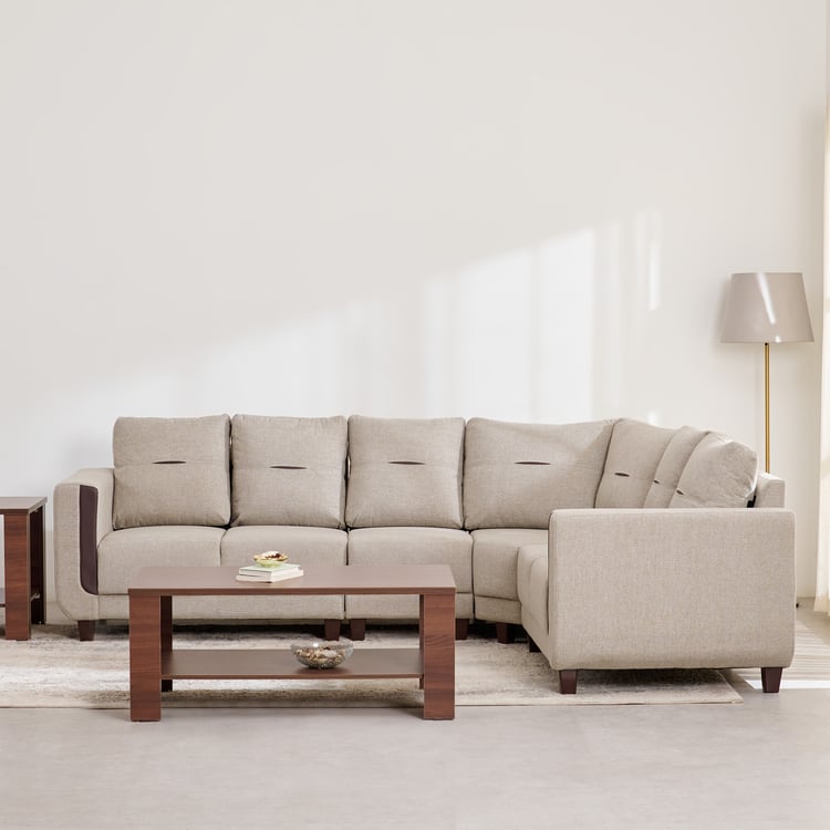 7 Seater L Shape Sofa in Beige Colour - Image 3