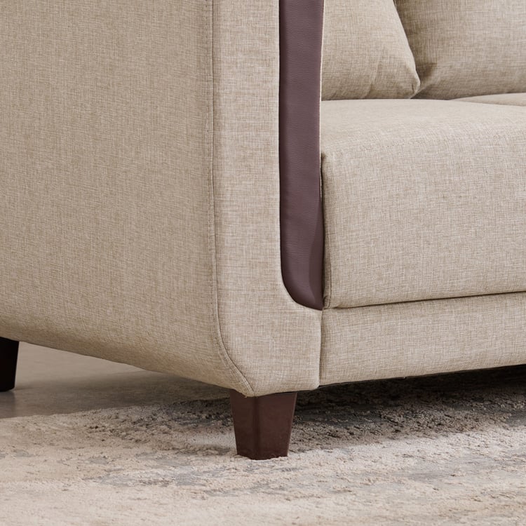 7 Seater L Shape Sofa in Beige Colour - Image 4