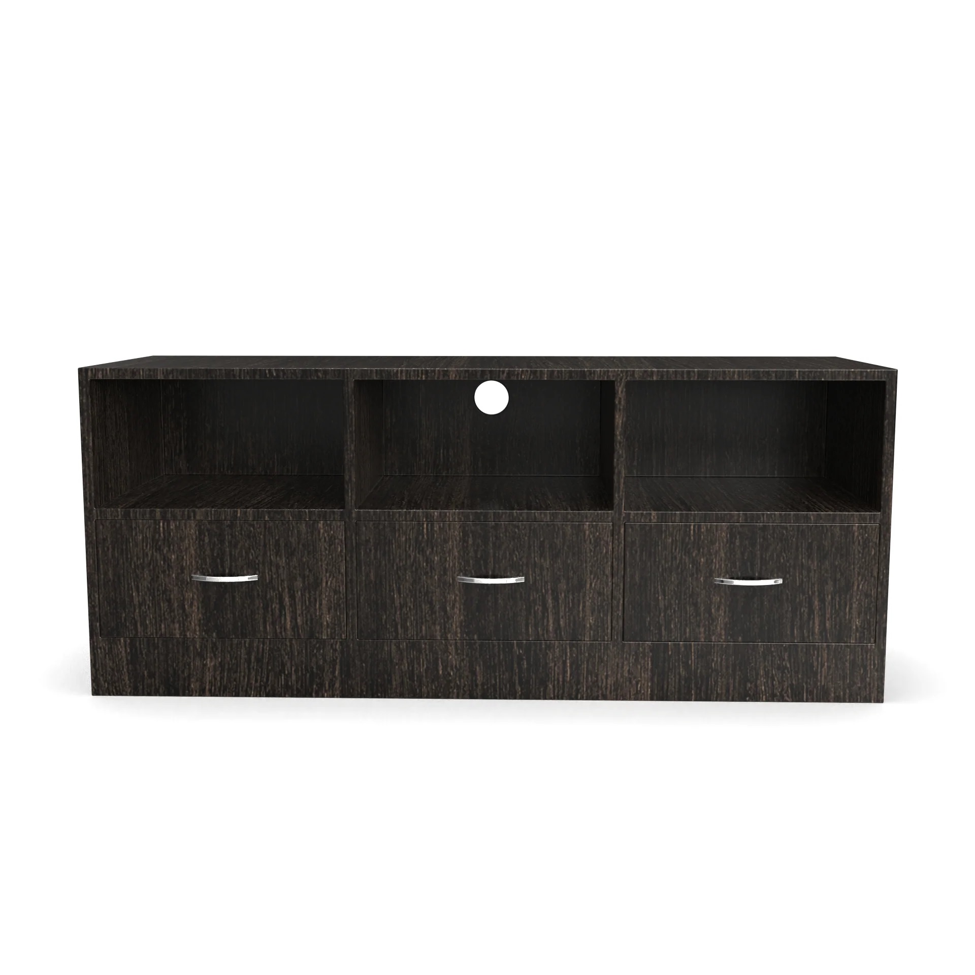 Wood T.V. Unit in Dark Brown Colour - Image 3