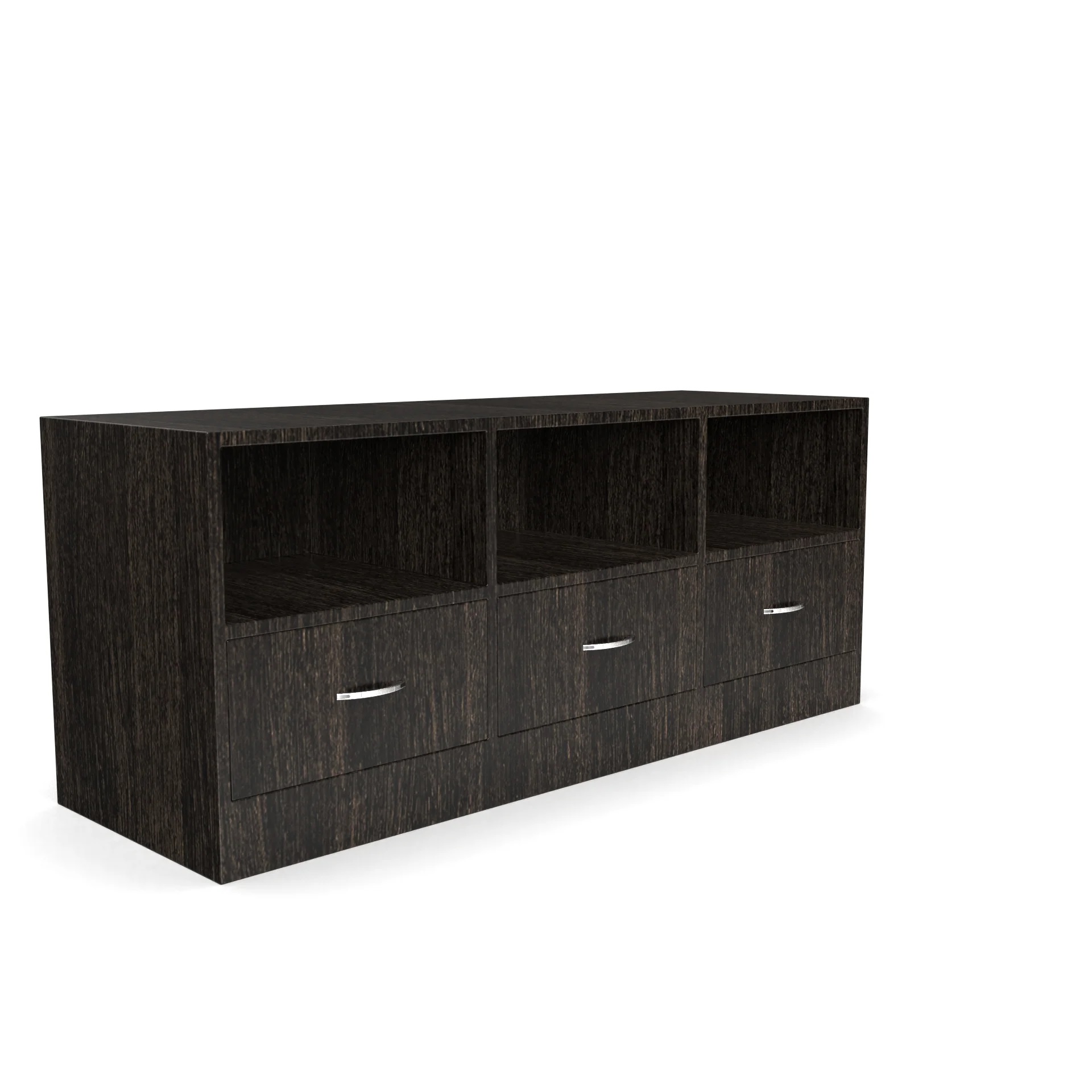 Wood T.V. Unit in Dark Brown Colour - Image 4