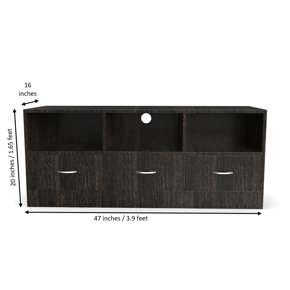 Wood T.V. Unit in Dark Brown Colour - Image 6