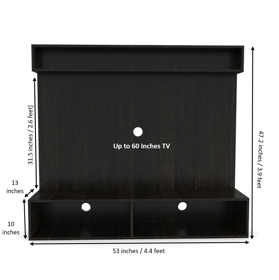 Wood T.V. Unit in Dark Brown Colour - Image 4