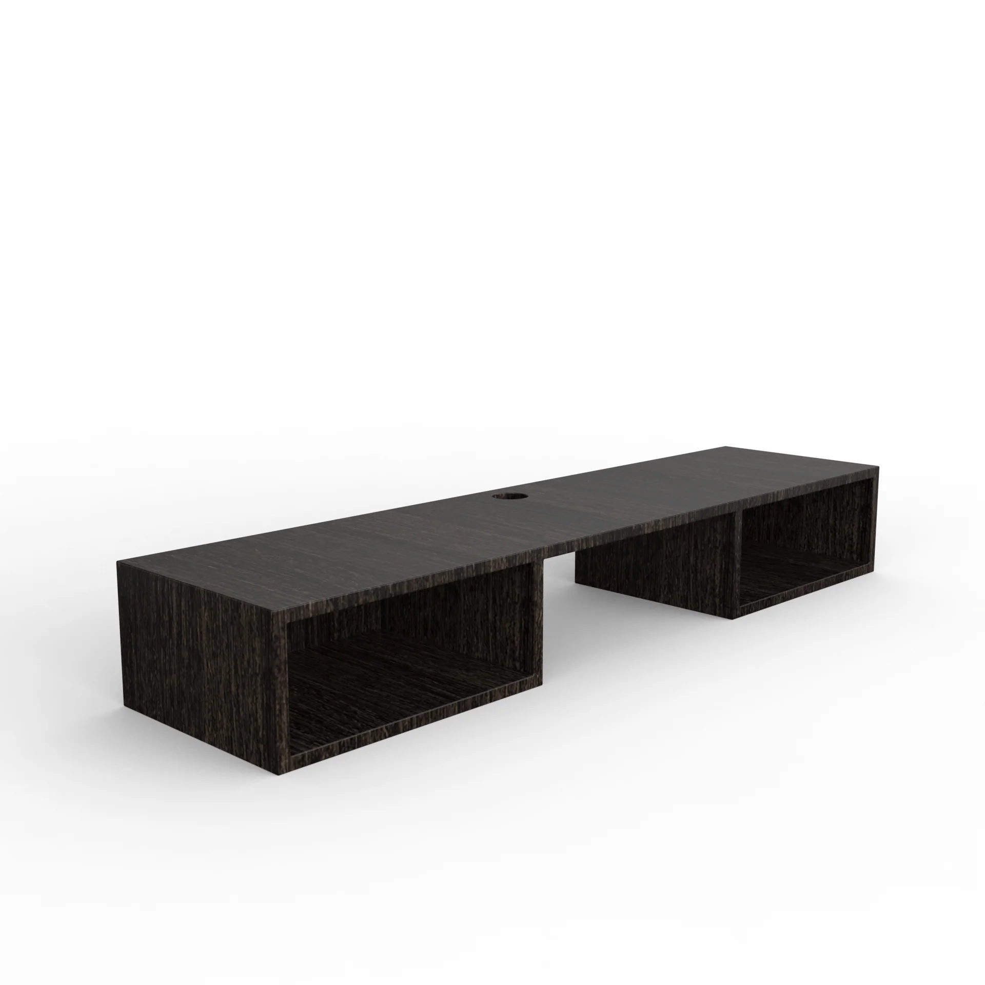 Wood T.V. Unit in Dark Brown Colour - Image 2