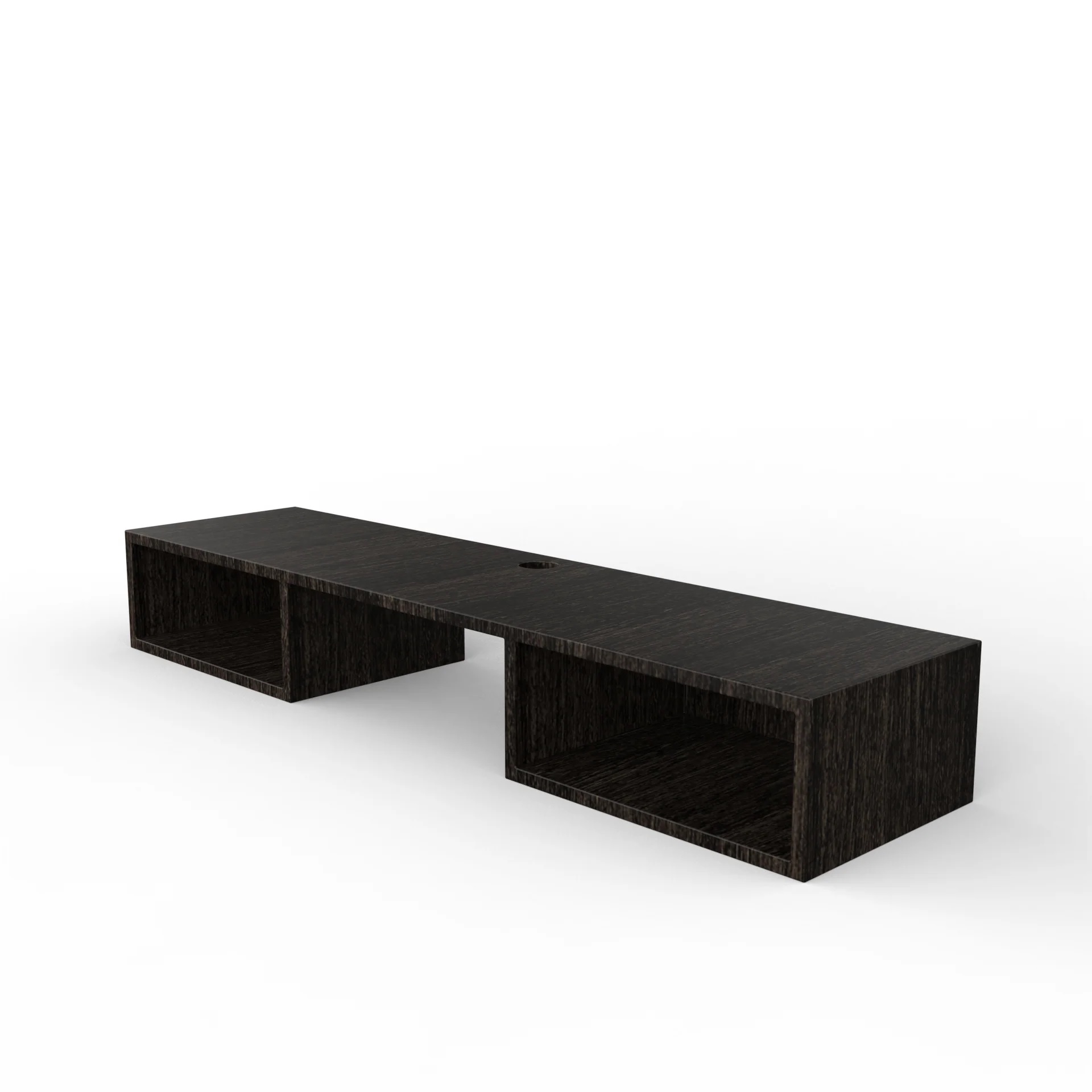 Wood T.V. Unit in Dark Brown Colour - Image 4