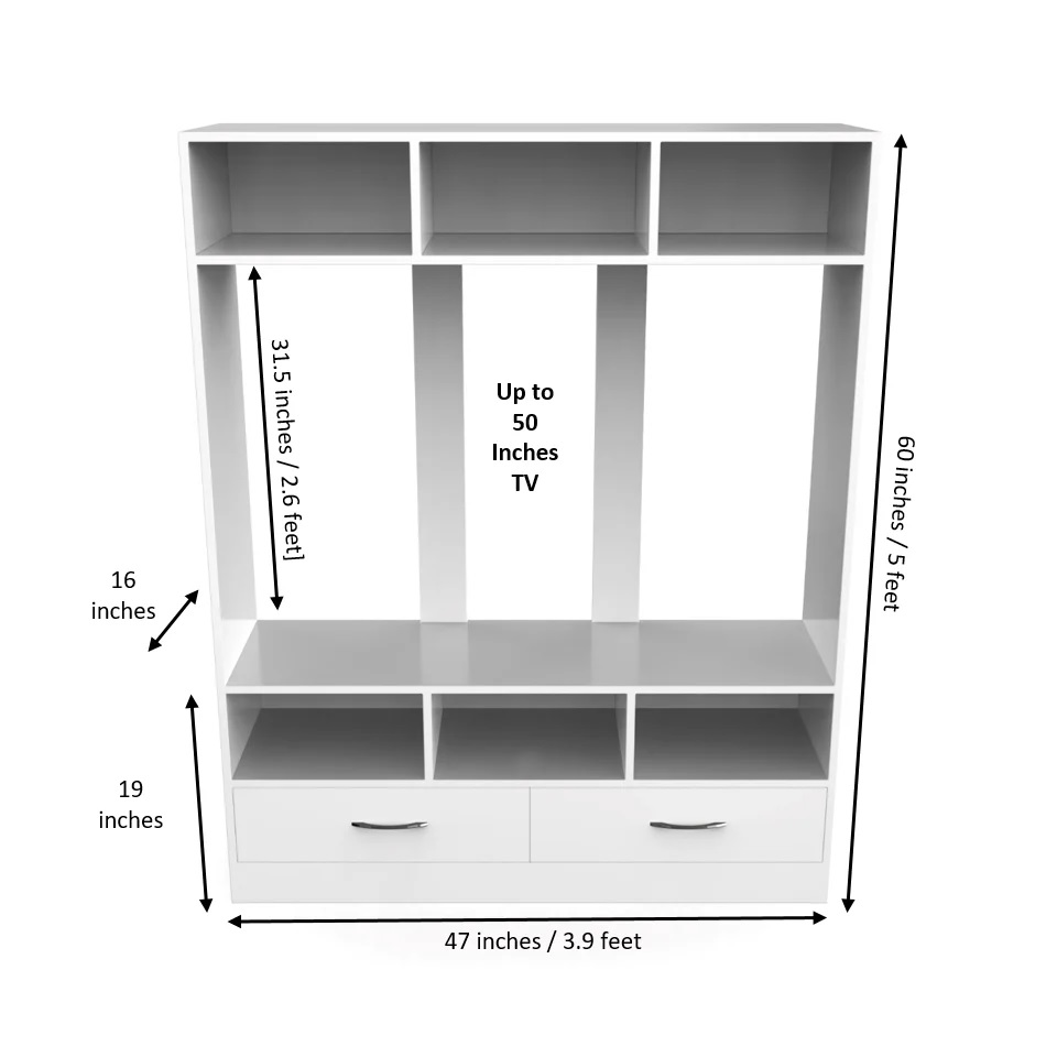 Wood T.V. Unit in White Colour - Image 7