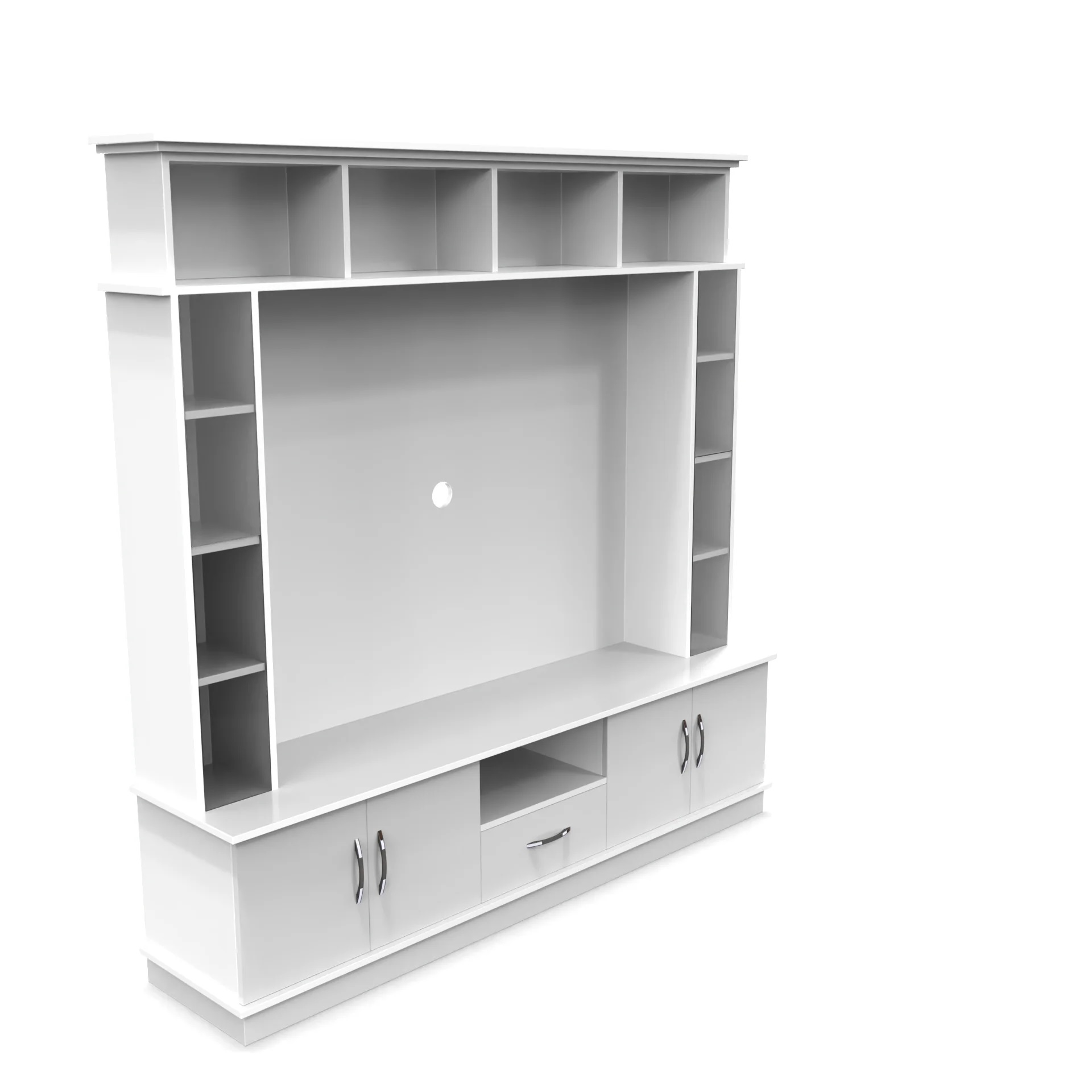 Wood T.V. Unit in White Colour - Image 4