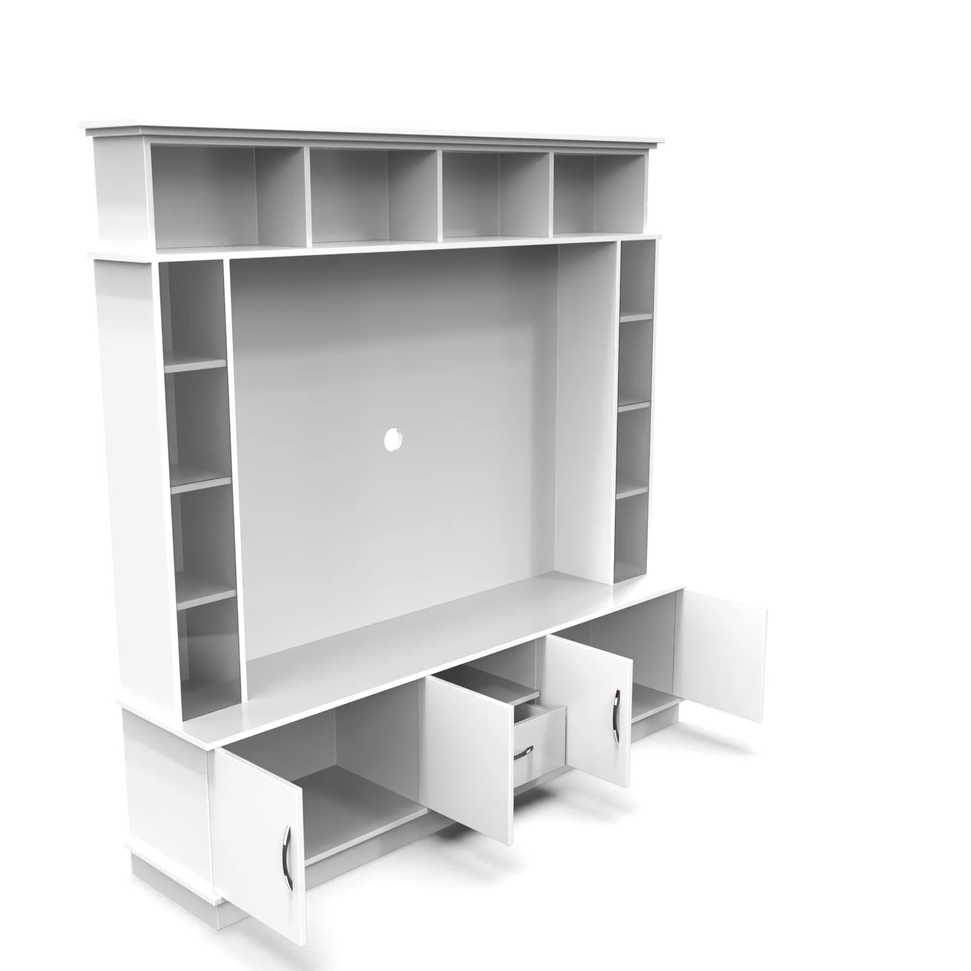 Wood T.V. Unit in White Colour - Image 6