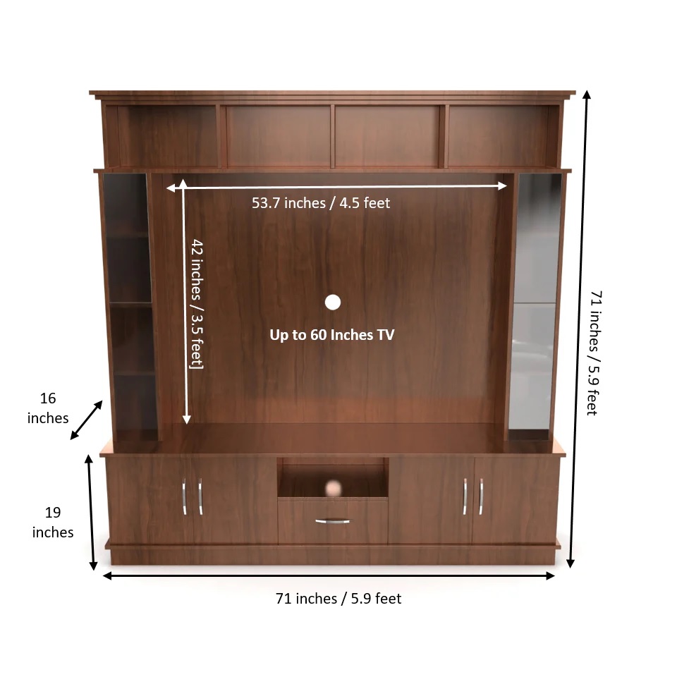 Wood T.V. Unit in Brown Colour - Image 8