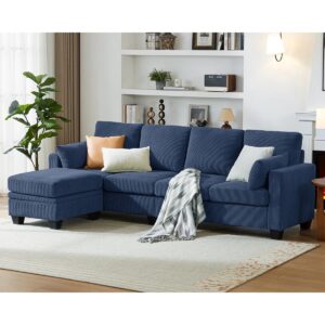 4 Seater L Shape Sofa in Purple Colour
