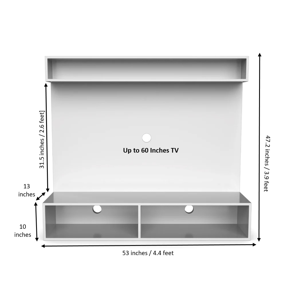 Wood T.V. Unit in White Colour - Image 4