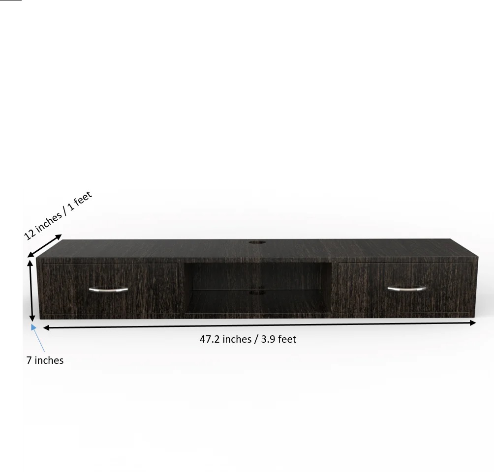 Wood T.V. Unit in Dark Brown Colour - Image 4