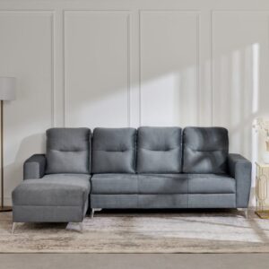 4 Seater L Shape Sofa in Grey Colour