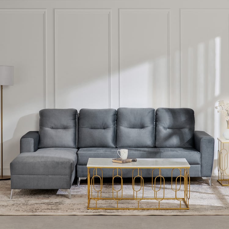 4 Seater L Shape Sofa in Grey Colour - Image 2