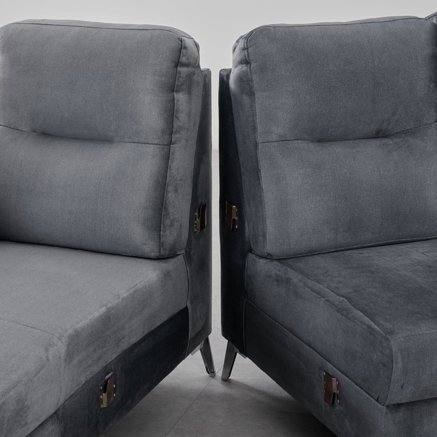 4 Seater L Shape Sofa in Grey Colour - Image 5