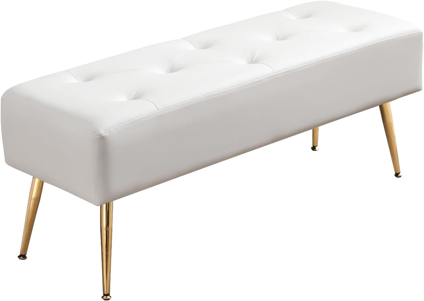 Fabric Bench in White Colour - Image 2