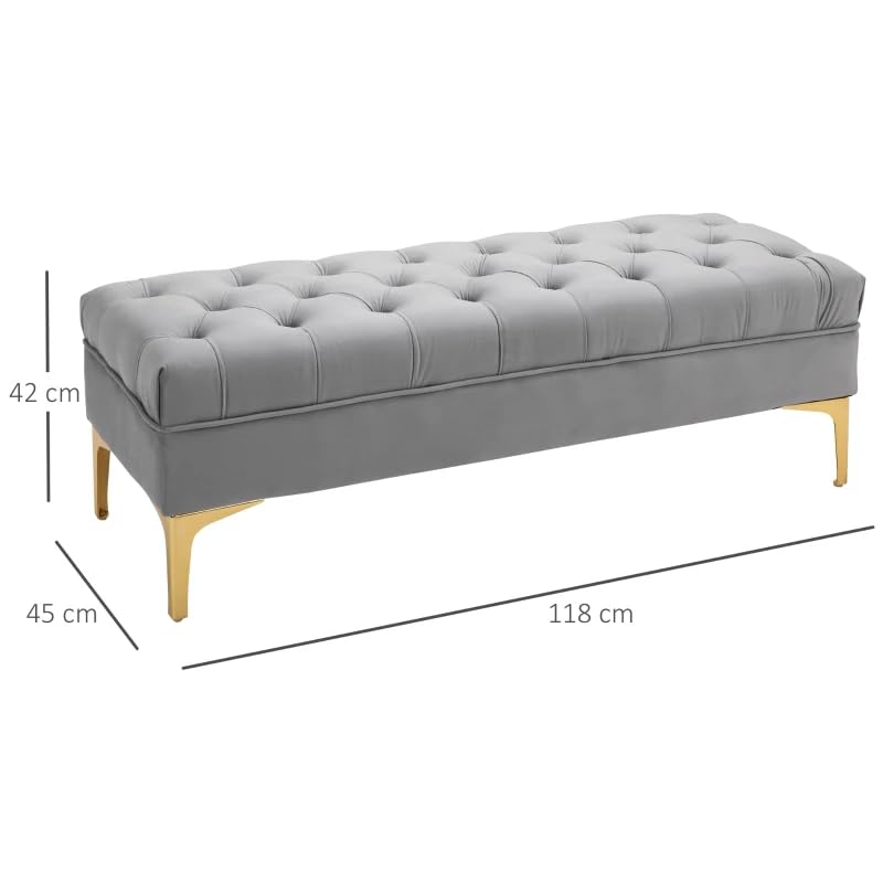 Fabric Bench in Grey Colour - Image 4