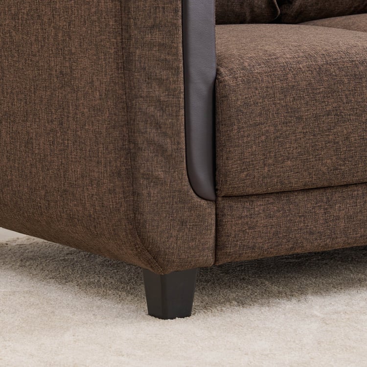 4 Seater L Shape Sofa in Brown Colour - Image 7