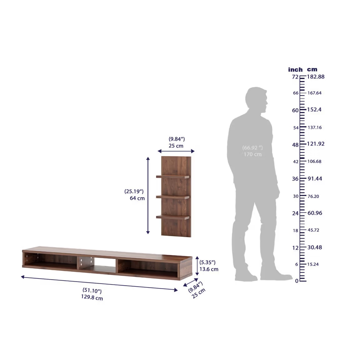 Wood T.V. Unit in Brown Colour - Image 6