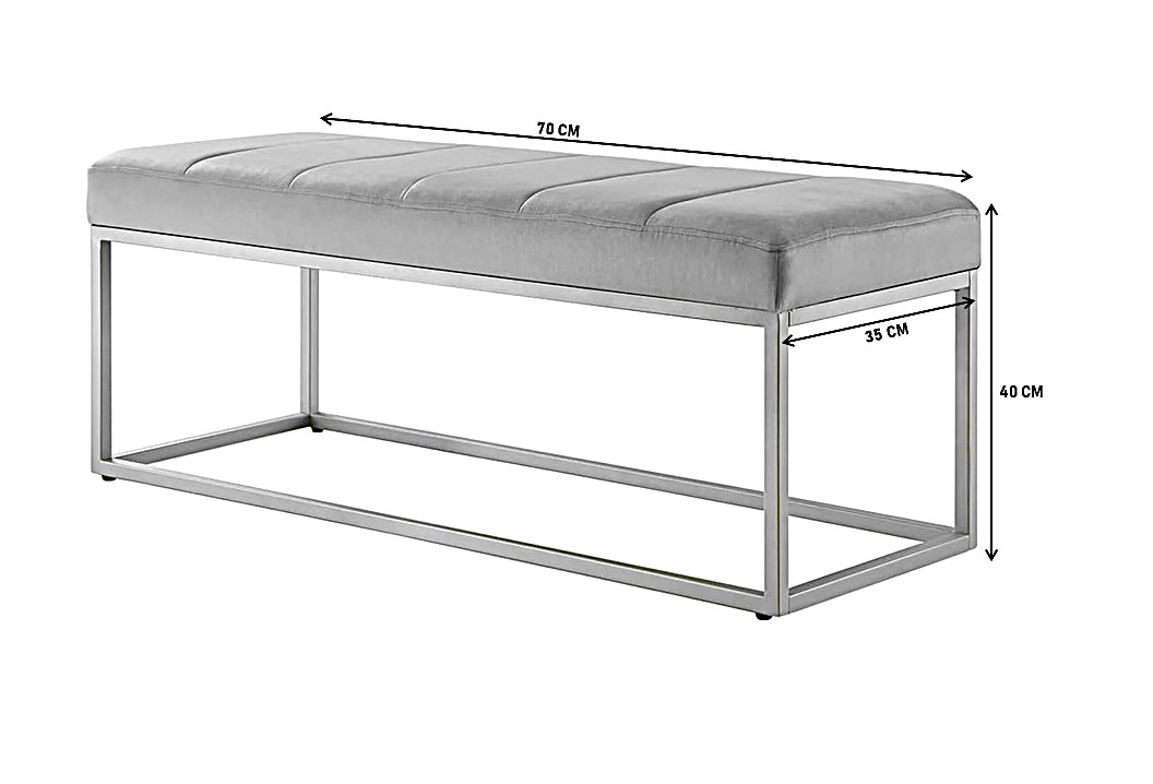 Fabric Bench in Blue Colour - Image 7