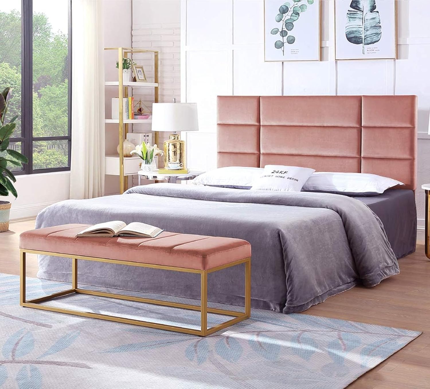 Fabric Bench in Pink Colour - Image 2