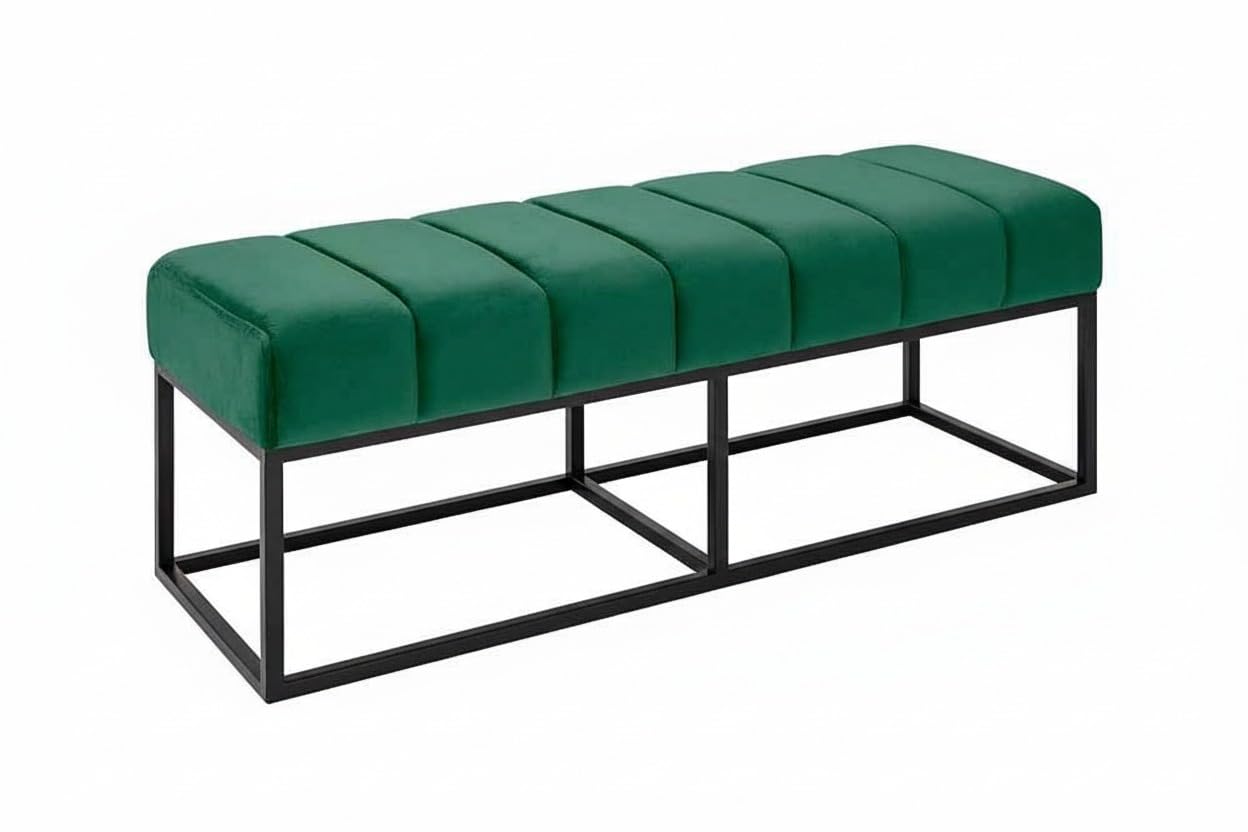 Fabric Bench in Green Colour - Image 3