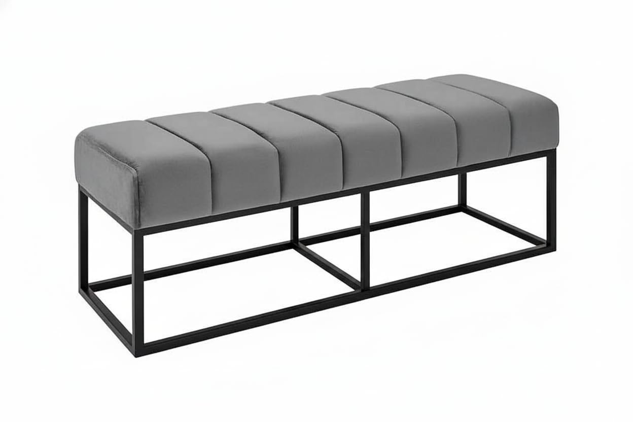 Fabric Bench in Grey Colour - Image 4
