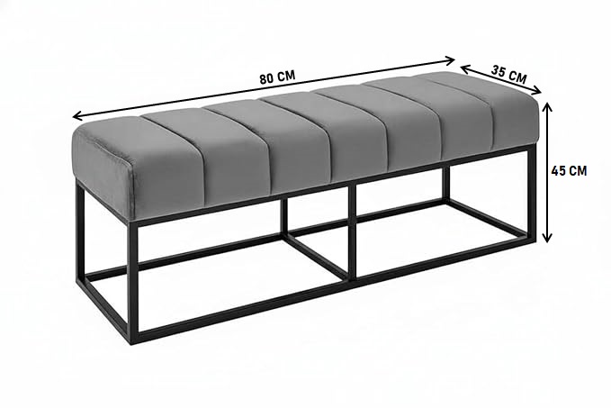 Fabric Bench in Grey Colour - Image 8