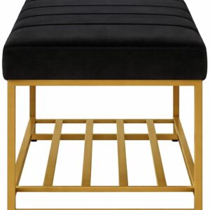 Fabric Bench in Black Colour