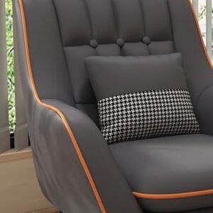 Shremate Velvet Fabric Lounge Chair In Grey Colour