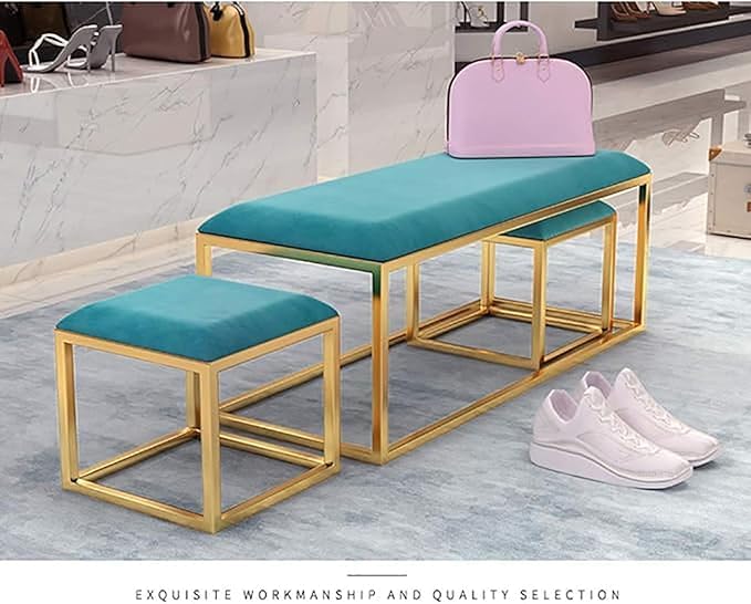 Fabric Bench in Mint Colour - Image 4