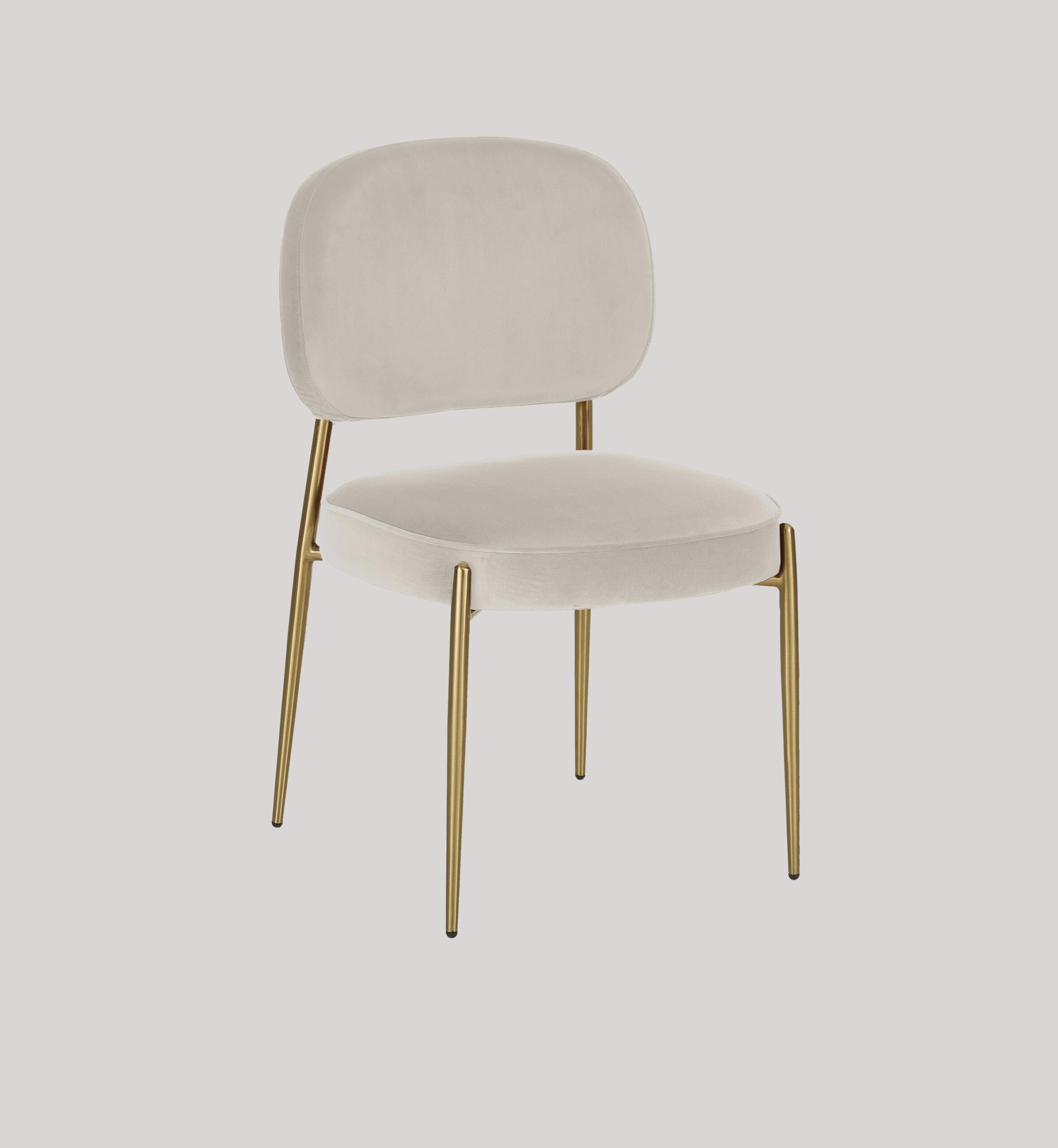 KUMMS DINING CHAIR GOLD WITH OFF WHITE FABRIC FINISH - Image 8