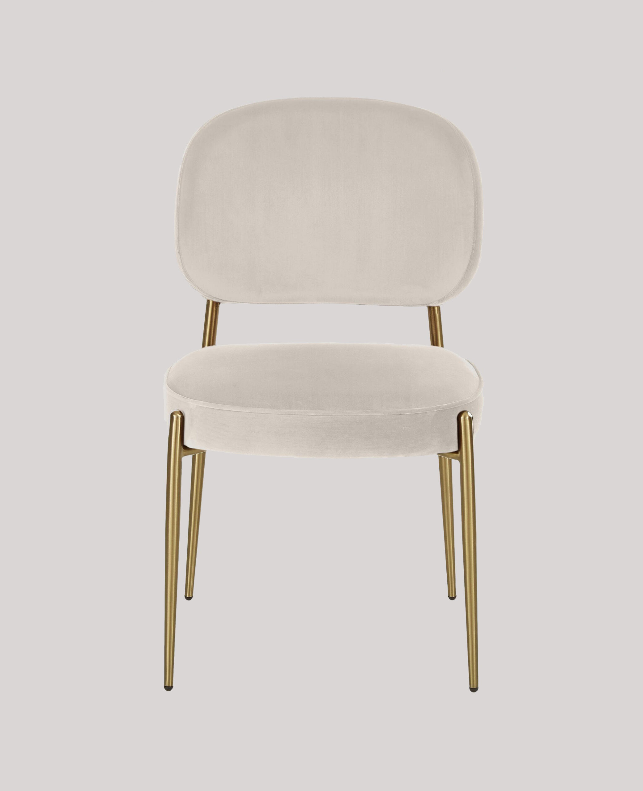 KUMMS DINING CHAIR GOLD WITH OFF WHITE FABRIC FINISH - Image 7