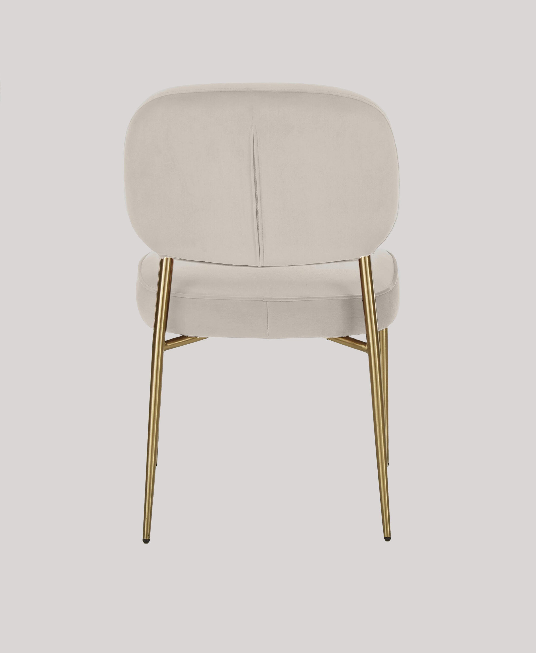 KUMMS DINING CHAIR GOLD WITH OFF WHITE FABRIC FINISH - Image 5