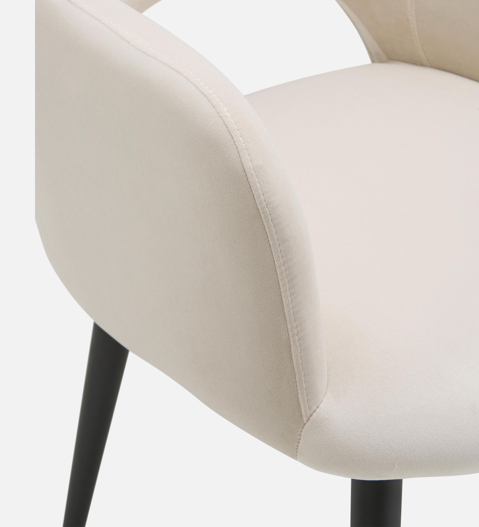Rams Arm chair with off white and black color - Image 4