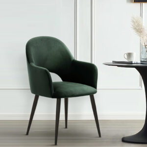 Rams Arm chair with green and black color