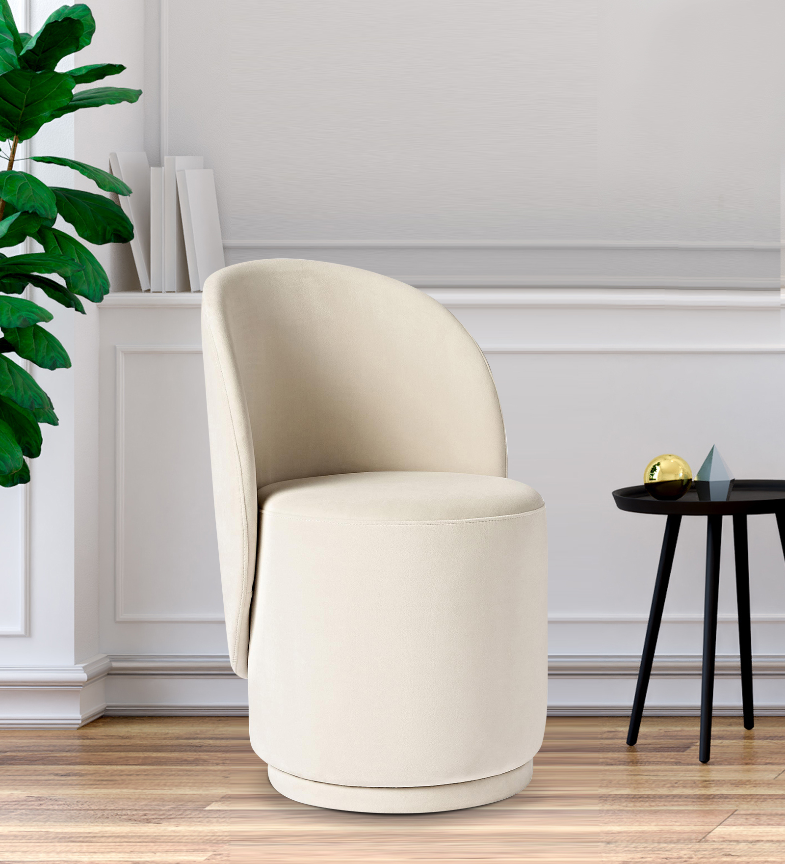 Hnau Arm chair with Off white color