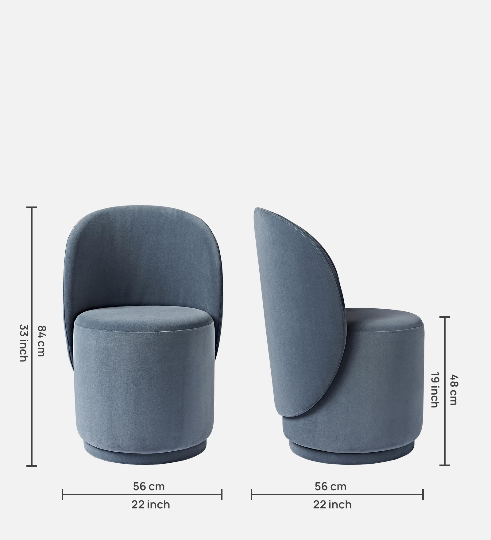 Hanu Arm chair with Blue color - Image 6