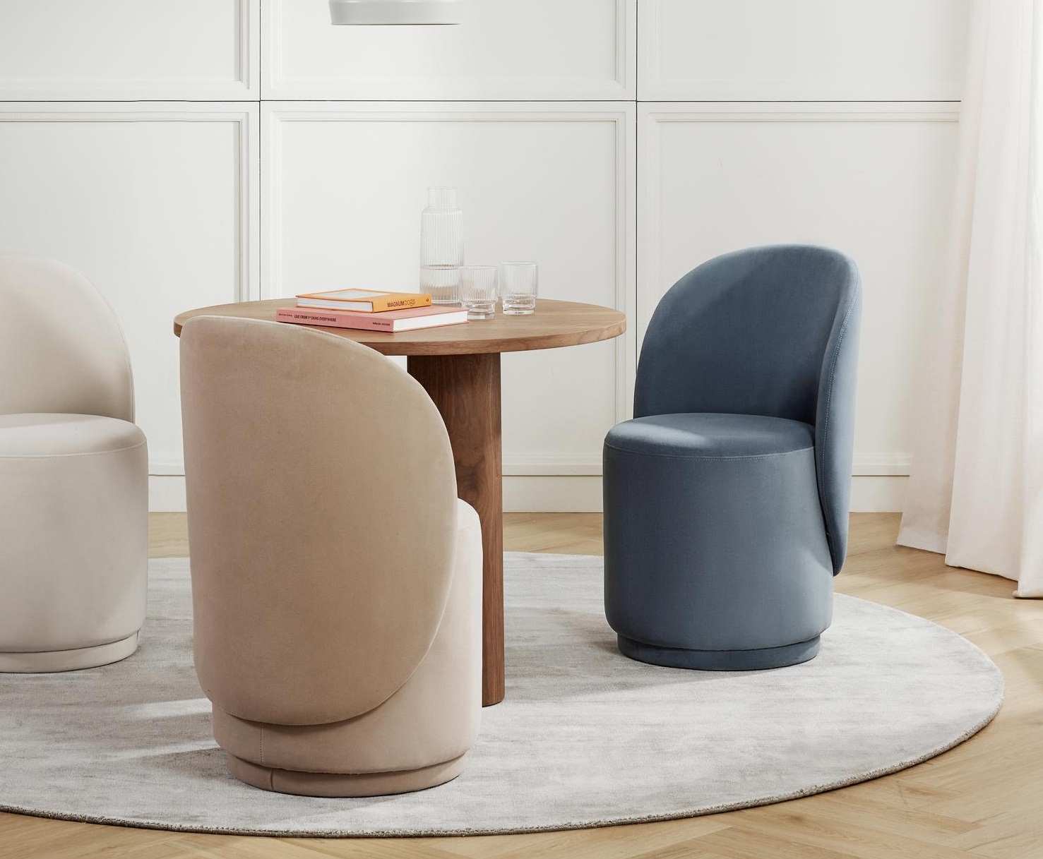 Hanu Arm chair with Blue color - Image 2
