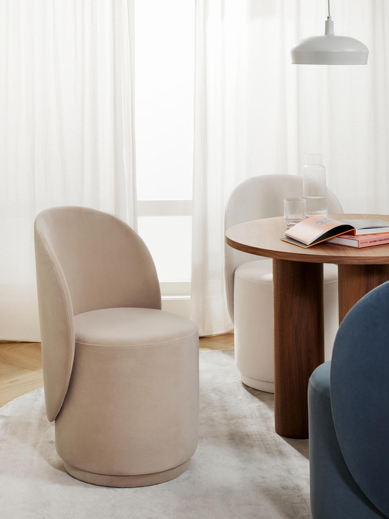 Hanu Arm chair with beige color - Image 9