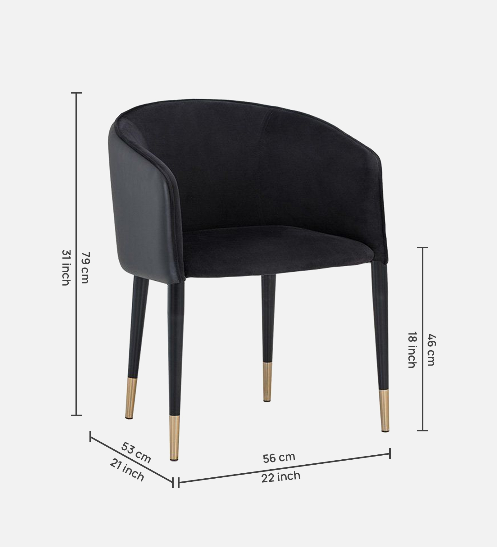 COOLINS ARM CHAIR BLACK COLOR - Image 7