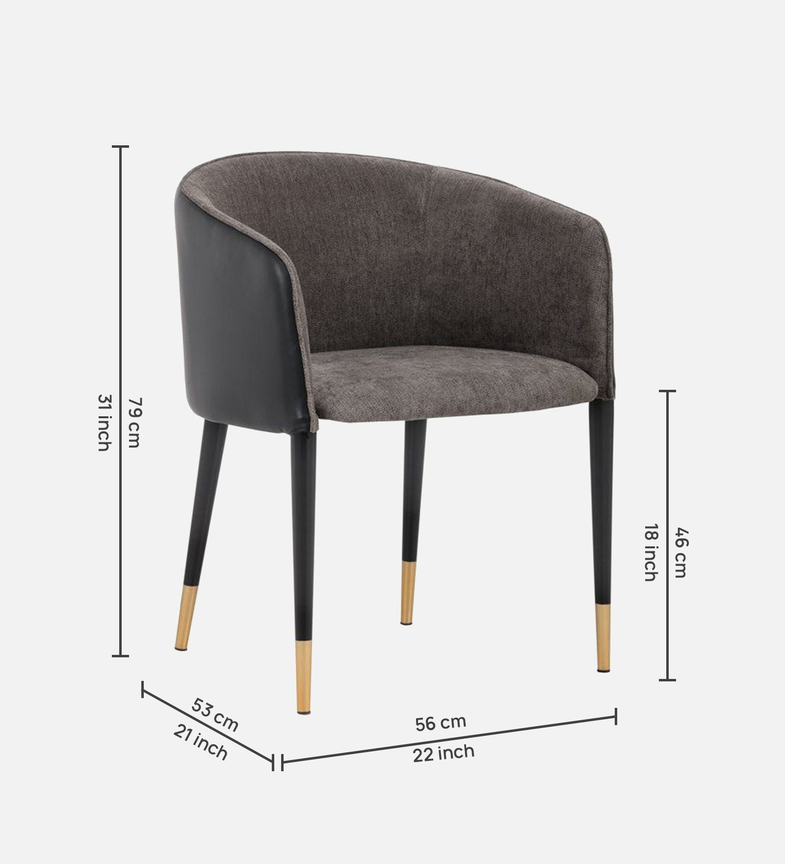COOLINS ARM CHAIR BLACK COLOR - Image 4