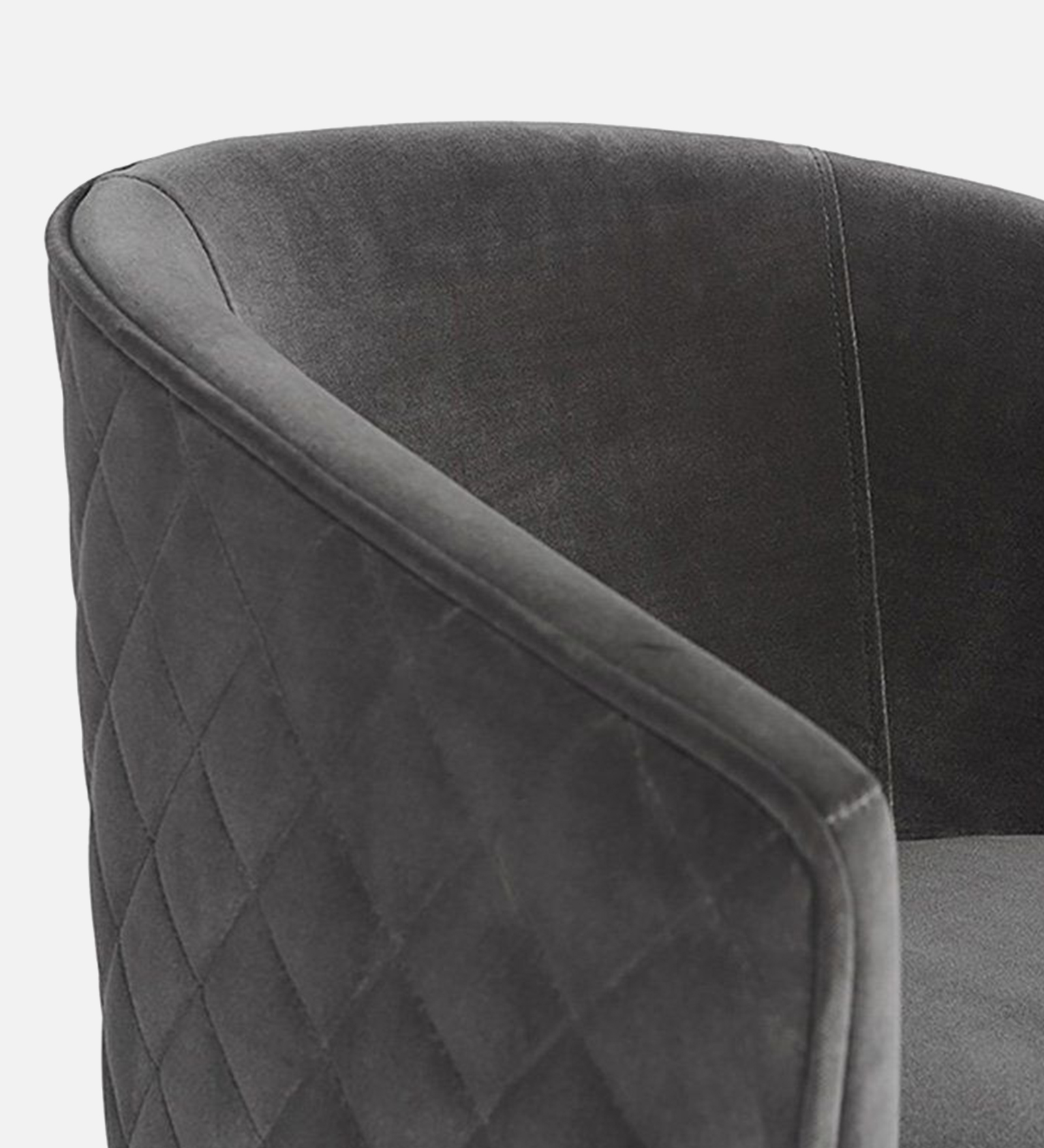 CLARA ARM CHAIR SUEDE BEIGE WITH BLACK FINISH - Image 4