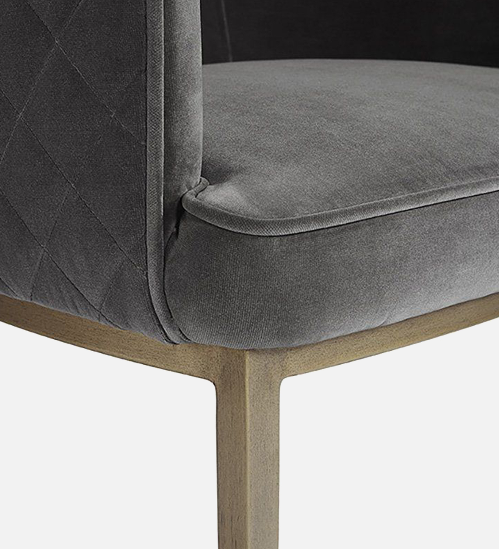 CLARA ARM CHAIR SUEDE BEIGE WITH BLACK FINISH - Image 2