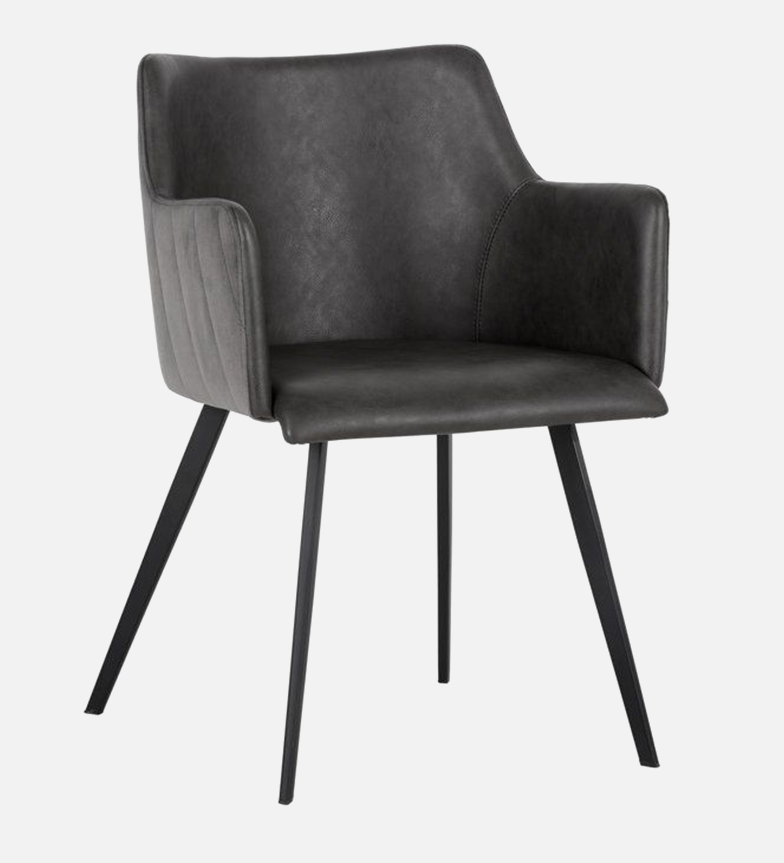 ELANA ARM CHAIR BLACK LEATHERATTE FINISH - Image 5