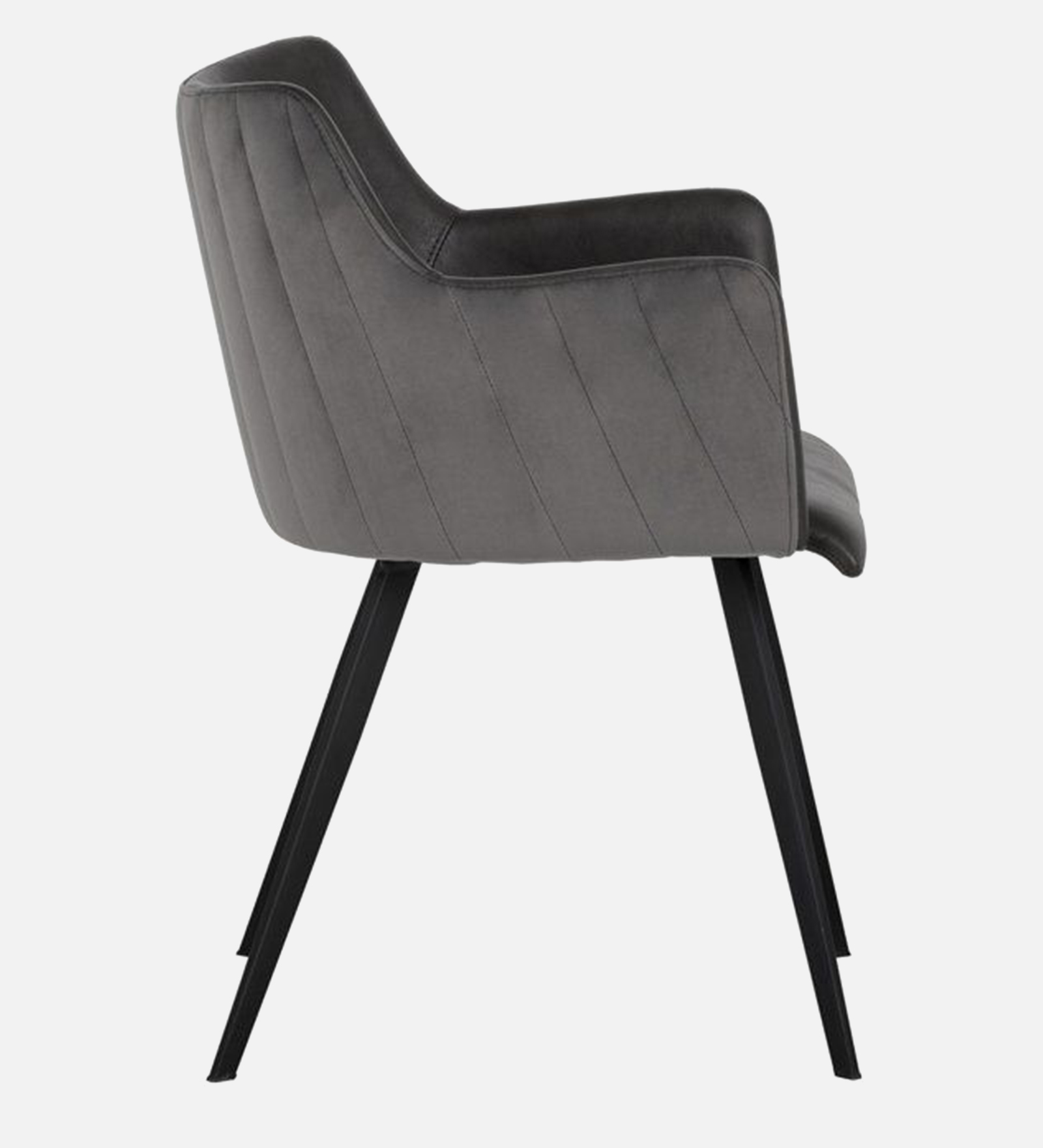 ELANA ARM CHAIR BLACK LEATHERATTE FINISH - Image 4