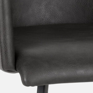 ELANA ARM CHAIR BLACK LEATHERATTE FINISH