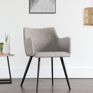 ELANA ARM CHAIR WITH GREY AND BLACK FINISH