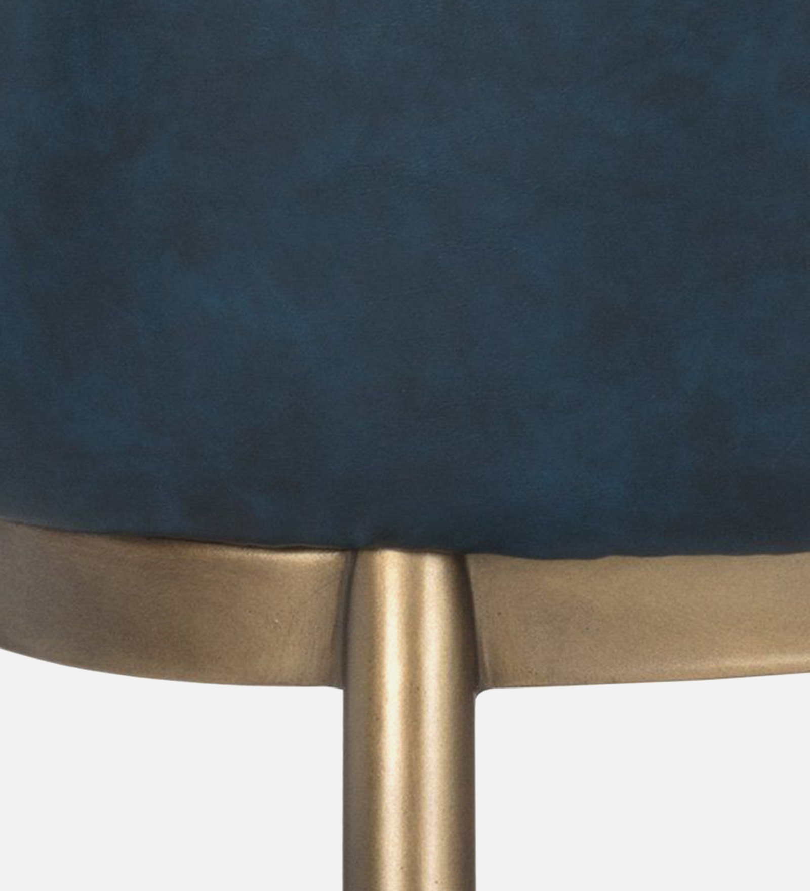 ASKO ARM CHAIR WITH TURKIS BLUE LEATHERATTE AND BRASS ANTIQ FINISH - Image 2