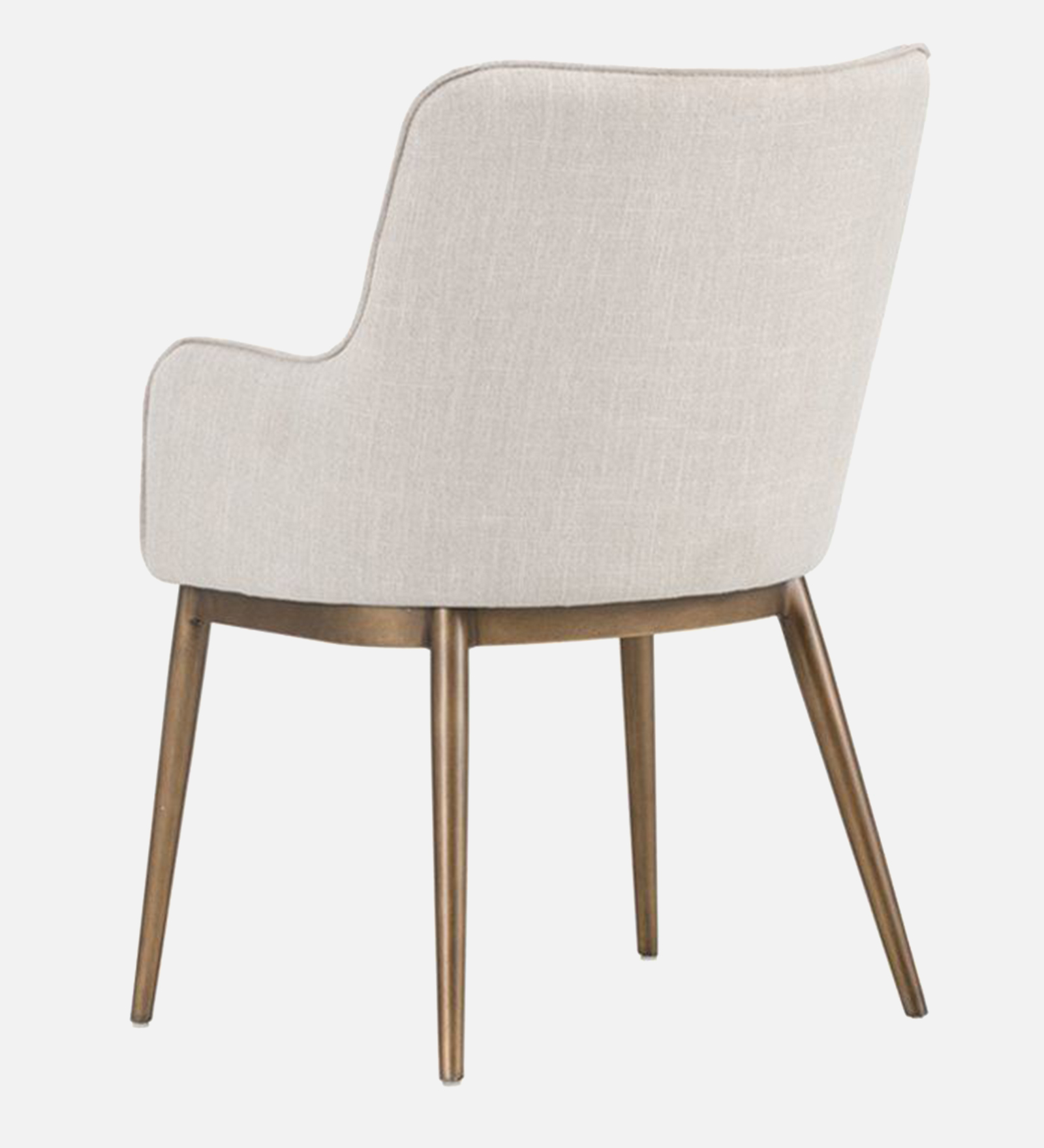 ASKO ARM CHAIR WITH OFF WHITE, FABRIC AND BRASS ANTIQ FINISH - Image 6