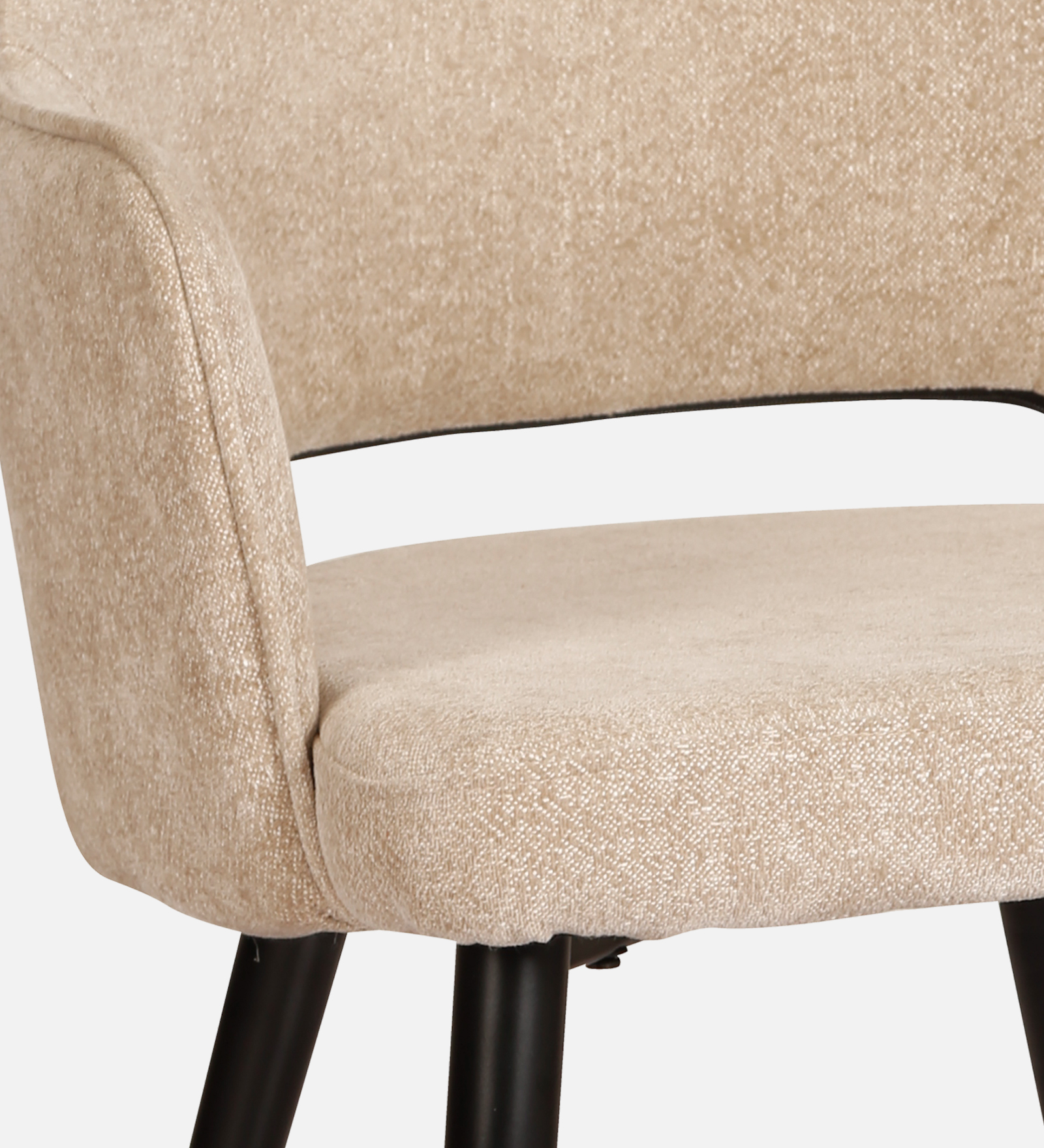 SAMU ARM CHAIR WITH SUEDE BEIGE AND BLACK COLOR - Image 6